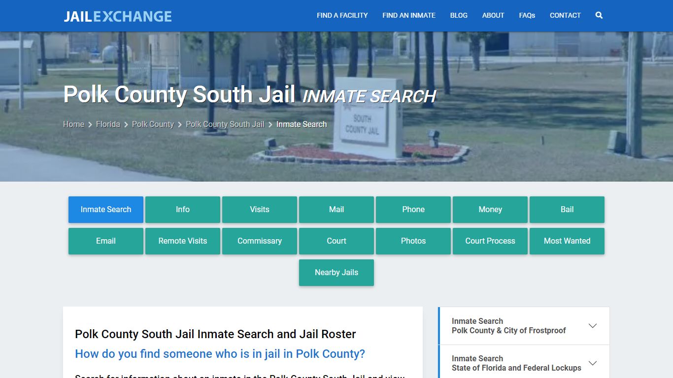 Polk County South Jail Inmate Search - Jail Exchange